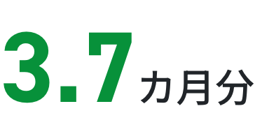 3.7ヵ月分